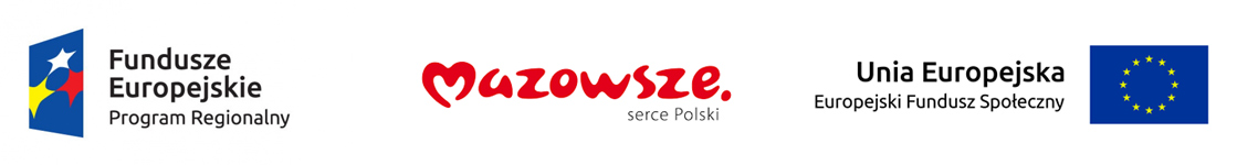 Logo Funduszy Europejskich, UE oraz Mazowsza